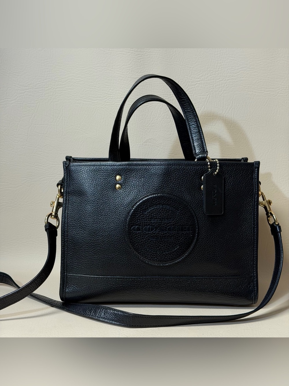 COACH C2004 Dempsey Carry All With Patch Tote Bag 2WAY Bag Hand Bag